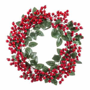 Karácsonyi koszorú ø 45 cm Holly Leaves – Casa Selección kép