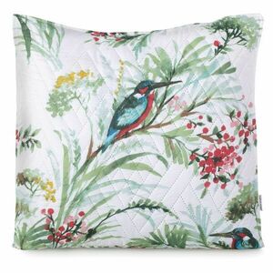 Díszpárna KINGFISHER fehér leveles nyomott boho beltéri 45x45 ameliahome kép