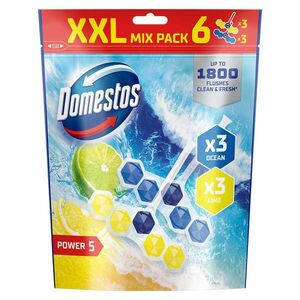 Domestos Power5 WC frissítő blokk mix Lime & Ocean (6x50g) kép