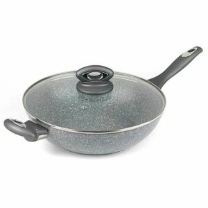 SALTER Marblestone Wok serpenyő fedővel szürke - 28cm kép