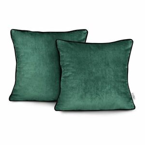 Díszpárnahuzat VELVET szín üvegzöld stílus glamour bársony 45x45... kép