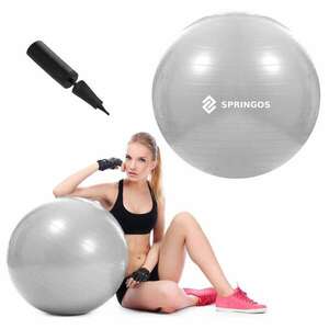 Springos fitness Lapda pumpával 75cm - szürke kép