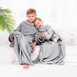 Takaró Lazykids szürke sima klasszikus 90x105 DecoKing kép