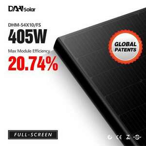 DAH Solar DHM-54X10/FS(BB) 405W Full Screen Full Black with white... kép