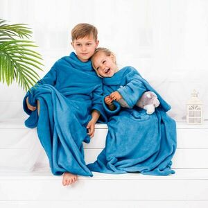 Takaró Lazykids indigókék sima klasszikus 90x105 DecoKing kép