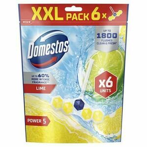 DOMESTOS WC frissítő blokk, 6 db-os, DOMESTOS "Power 5", lime kép