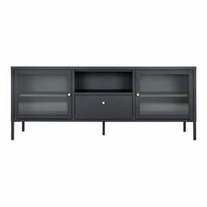 Fekete fém TV-állvány 150x60x35 cm Dalby – House Nordic kép