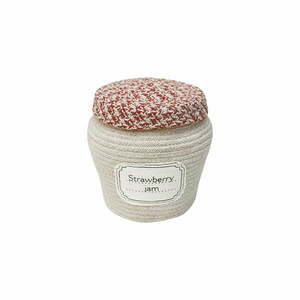 Krémszínű textil játéktároló kosár ø 20x23 cm Jam Jar – Lorena Canals kép