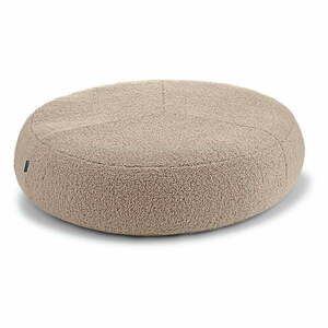 Bézs buklé fekhely kutyáknak ø 90 cm Senso Pouffe Greige M/L – MiaCara kép