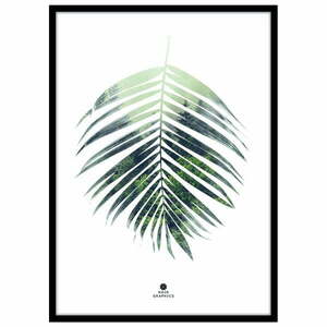 Keretezett poszter 50x70 cm Palm Leaf – Malerifabrikken kép