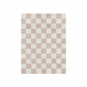 Világos rózsaszín-krémszínű mosható kézi szövésű pamut szőnyeg 120x160 cm Kitchen Tiles Rose – Lorena Canals kép