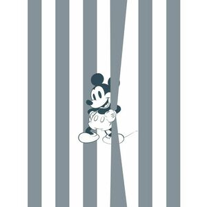 Mickey egér kapaszkodik tapéta, 200x250 cm, szürke - fehér - COUCOU MICKEY - Butopêa kép