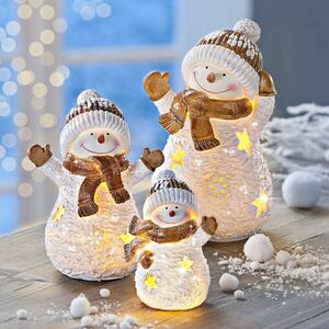 LED Frosty a hóember család, 3 darabos készlet kép