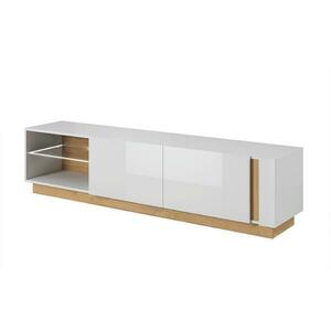 CITY II fehér és barna mdf tv szekrény 187 cm kép