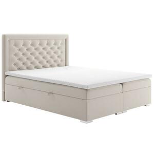 DORMAN bézs szövet boxspring ágy 180x200cm kép