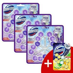 Domestos Power5 WC frissítő blokk Lavender (9x50g) + Ajándék Dome... kép