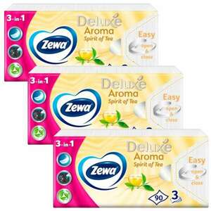 Zewa Deluxe 3 rétegű Papír zsebkendő - Spirit Of Tea 3x90db kép