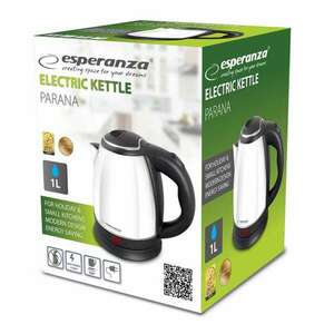 Esperanza EKK128W PARANA 1350W, 1L, Rozsdamentes acél, Fehér vízforraló kép