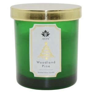 AromeCandle színes üvegből, fedéllel, Woodlandfenyő, 125 g kép