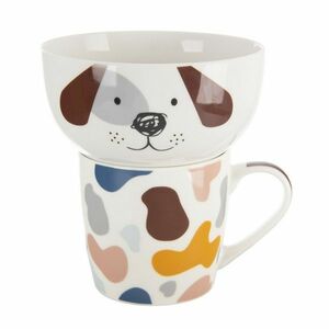 Orion porcelán bögre tállal Dog, 0, 35 l kép