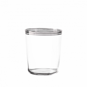 440 ml-es 3 platinaszínű sávval Tumbler poharak – 21st Century Glass kép