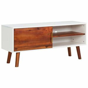 vidaXL tömör akácfa és MDF TV-szekrény 110 x 35 x 50 cm kép