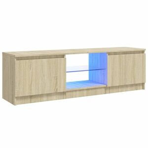 vidaXL sonoma tölgy színű TV-szekrény LED lámpákkal 120x30x35, 5 cm kép