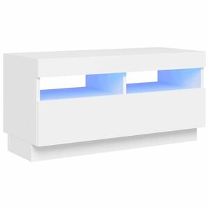 vidaXL fehér TV-szekrény LED-lámpákkal 80 x 35 x 40 cm kép