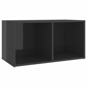 vidaXL magasfényű szürke szerelt fa TV-szekrény 72 x 35 x 36, 5 cm kép