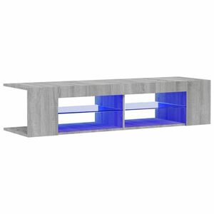 vidaXL szürke sonoma színű TV-szekrény LED-lámpákkal 135 x 39 x 30 cm kép