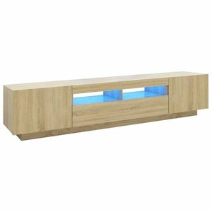 vidaXL sonoma tölgy színű TV-szekrény LED-lámpákkal 200 x 35 x 40 cm kép