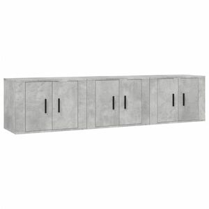 vidaXL 3 db betonszürke fali TV-szekrény 57 x 34, 5 x 40 cm kép