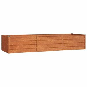 vidaXL rozsda színű corten acél kerti magaságyás 240 x 80 x 45 cm kép