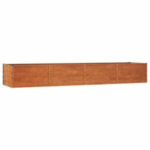 vidaXL rozsda színű corten acél kerti magaságyás 320 x 80 x 45 cm kép