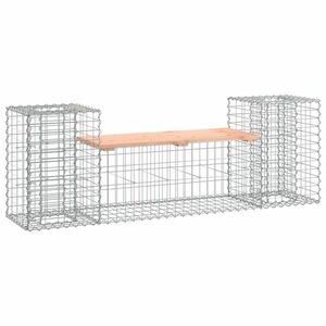 vidaXL tömör duglászfenyő gabion kerti pad 183x41x60, 5 cm kép