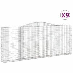 Íves horganyzott vas gabion kosár 400x30x160/180 cm kép