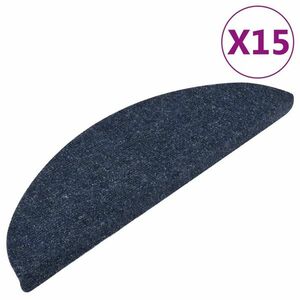 vidaXL 15 db kék öntapadó lépcsőszőnyeg 56x17x3 cm kép