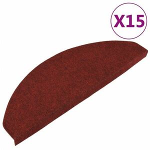 vidaXL 15 db piros öntapadó lépcsőszőnyeg 65x22, 5x3, 5 cm kép