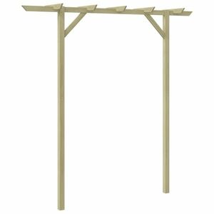 vidaXL fa kerti pergola 205 x 40 x 203 cm kép