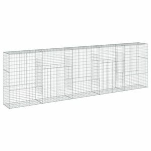 vidaXL horganyzott vas gabion kosár fedéllel 500 x 50 x 150 cm kép