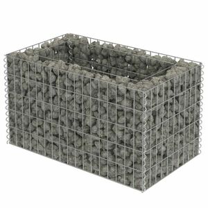 vidaXL horganyzott acél gabion magaságyás 90 x 50 x 50 cm kép