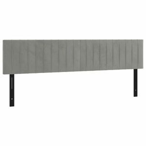 vidaXL 2 db világosszürke bársony fejtámla 100 x 5 x 78/88 cm kép