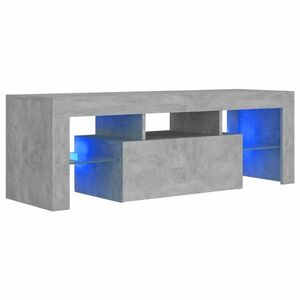 vidaXL betonszürke TV-szekrény LED-lámpákkal 120 x 35 x 40 cm kép