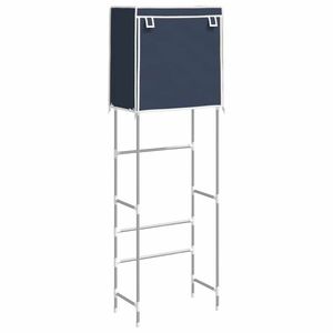 vidaXL 2 szintes kék vas WC feletti tárolóállvány 56x30x170 cm kép