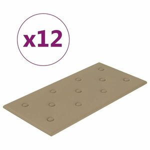 vidaXL 12 db kávészínű műbőr fali panel 60 x 30 cm 2, 16 m² kép