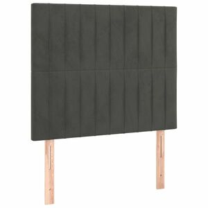 vidaXL 2 db sötétszürke bársony fejtámla 90x5x78/88 cm kép