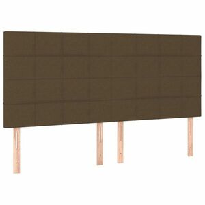 vidaXL 4 db sötétbarna szövet fejtámla 90x5x78/88 cm kép