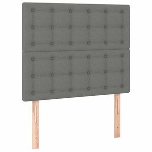 vidaXL 2 db sötétszürke szövet fejtámla 90x5x78/88 cm kép