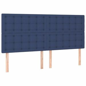 4 db kék szövet fejtámla 100x5x78/88 cm kép