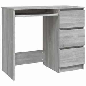 vidaXL szürke sonoma színű szerelt fa íróasztal 90x45x76 cm kép